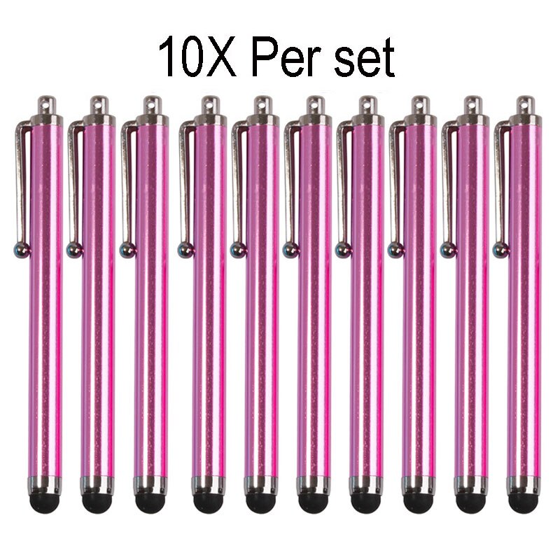10Pcs/lot Universal Stylus Pen for Apple iPad iPhone Tablet Drawing Capacitive Screen Touch Pen for Mobile Phone Accessories: Pink 10X