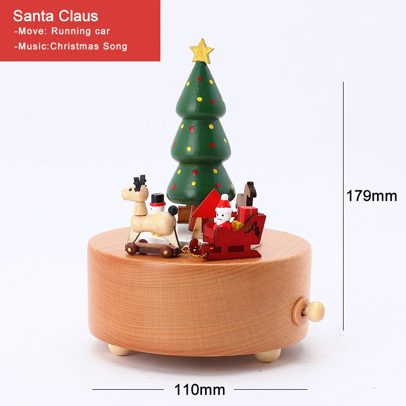 Wood Music Box Caja Musical Wooden Boxes Girls Clockwork Craft Free Engraved Birthday Home Decoration Accessories YYH-MZ