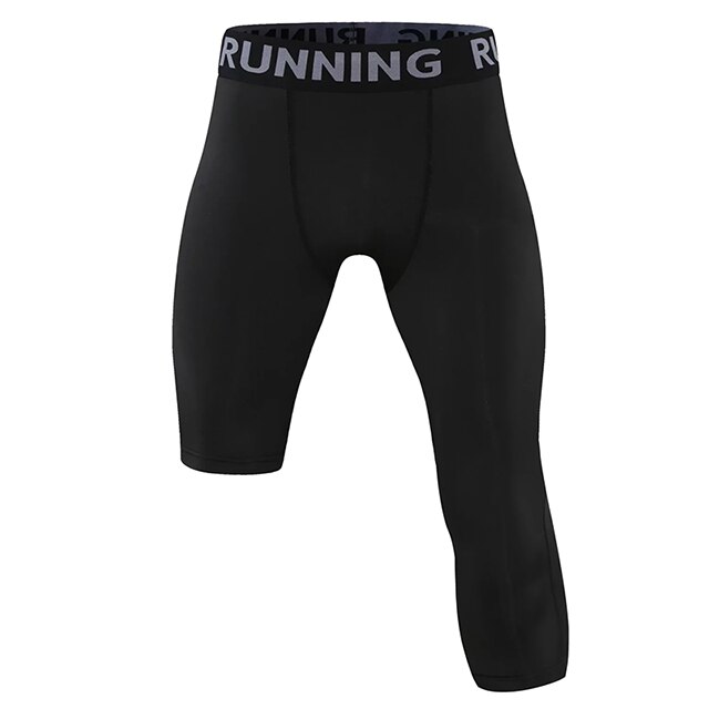 Homens correndo compressão apertado fitness roupas apertadas esporte sweatpants basquete inferior treinamento jogging ginásio apertado: black / XL
