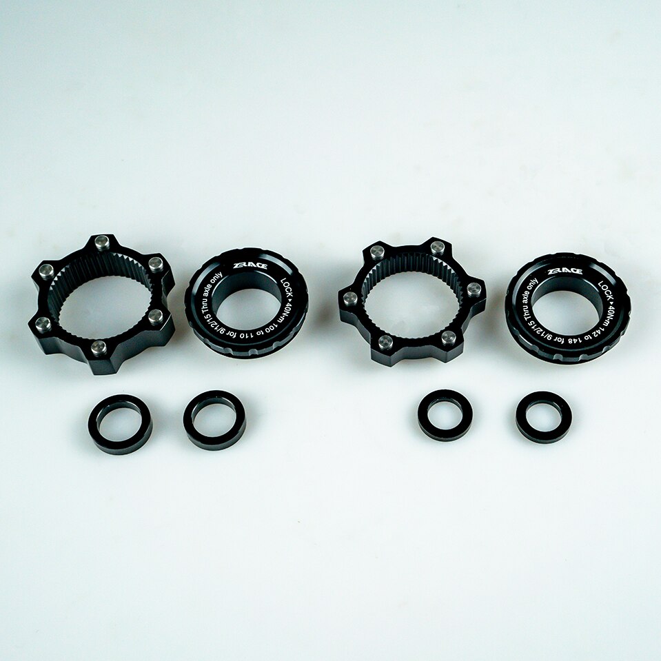 Zrace Remschijf Center Lock Hub Boost Adapter, center-Lock Voor 6-Gat 15X100 15X110, 12X142 12X148 Aluminium