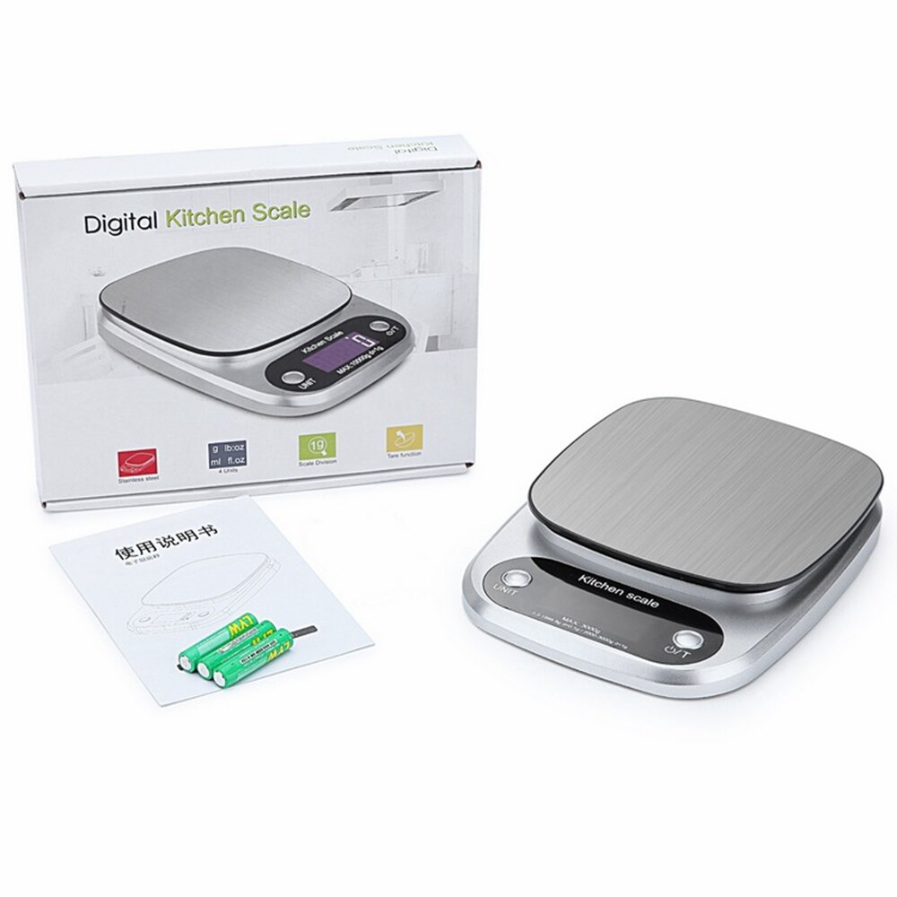 Stainless Steel Precision Electronic Kitchen Scale Balance Cuisine Food Scale 0.1/1 Grams Household Kitchen Tool Measuring Scale