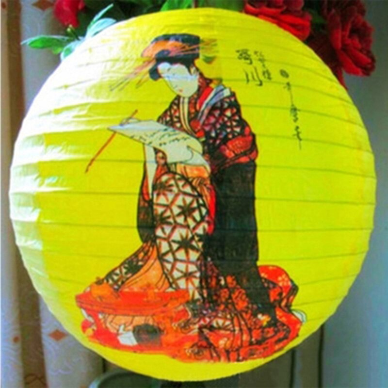 Lámpara de techo con forma de farolillo, estilo japonés, 40cm