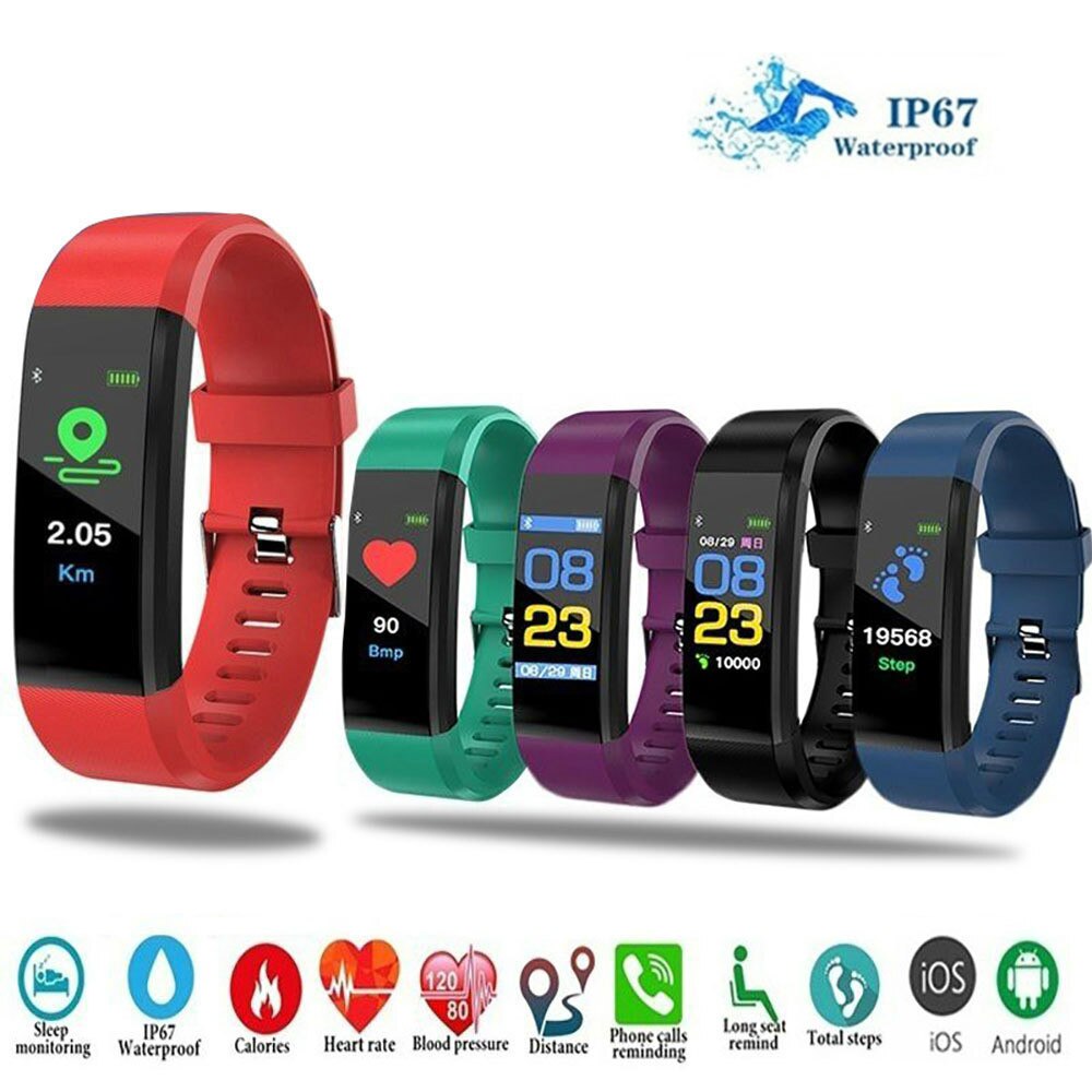 Sport Smart Horloge Armband Hartslag Bloeddruk Mannen Smart Horloges Android Fitness Tracker Smart Polsband