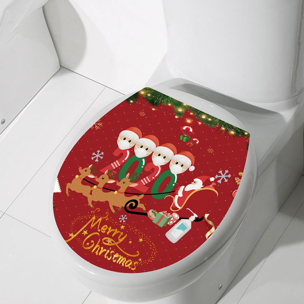 Kerst Een Familie Van Survivor Wc Stickers Xmas Decals Kerst Decoratie Koelkast Raamstickers