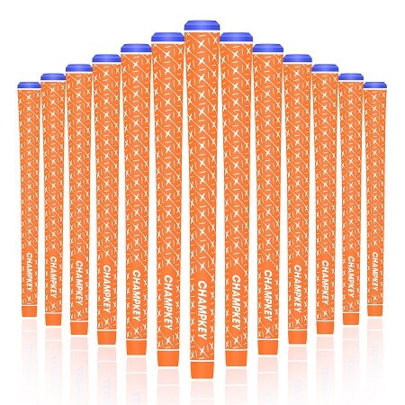 8PCS/Set Champkey X-Grip Six Colors Rubber Golf Grips Midsize- Super Stability Golf Club Grips: Midsize Orange
