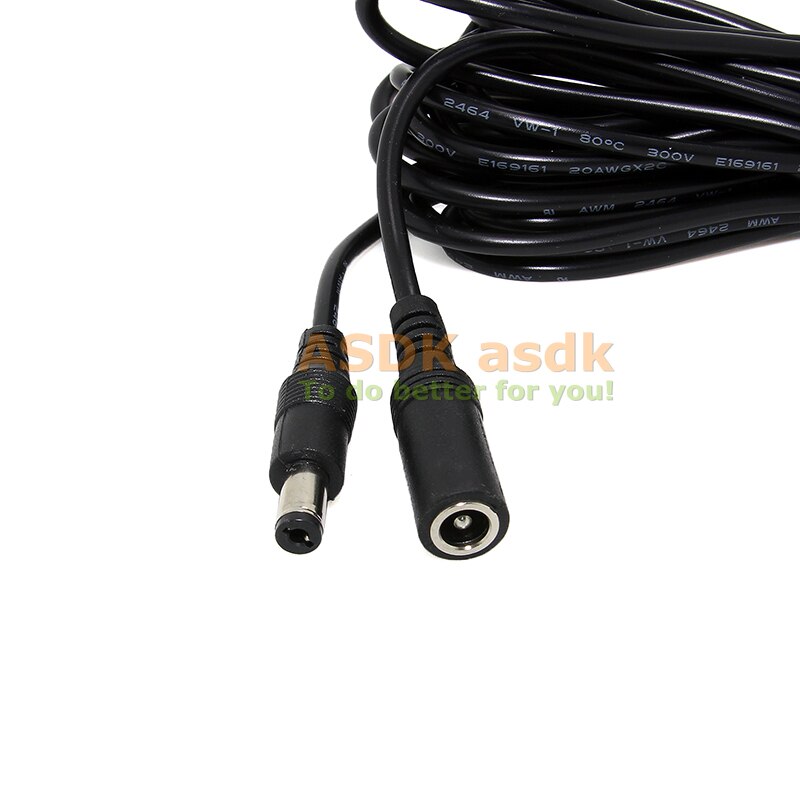 Adaptateur de câble d'alimentation cc, 5M, connecteur de rallonge