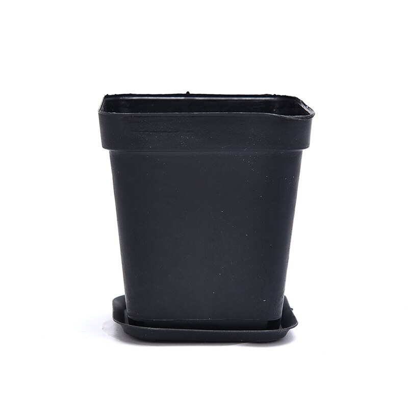 7 farver avilable fortykkelse blomsterpotter planter pottebakker plastik potter små firkantede potter til saftige planter: Sort