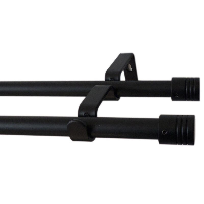 Tringle à rideau décorative d16 mm, 2 pièces, Double support Extensible de 7/14 cm, support d'accessoires pour rideaux pour la décoration de fenêtres