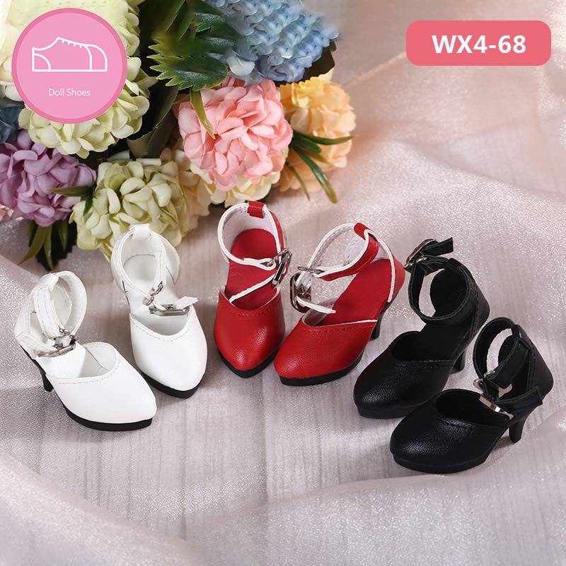 Buty dla lalki BJD 1 para 6cm PU skórzane buty moda Mini zabawka Shoes1/4 lalki dla Chateau Fairyland Luts Doll 2 kolorowe akcesoria