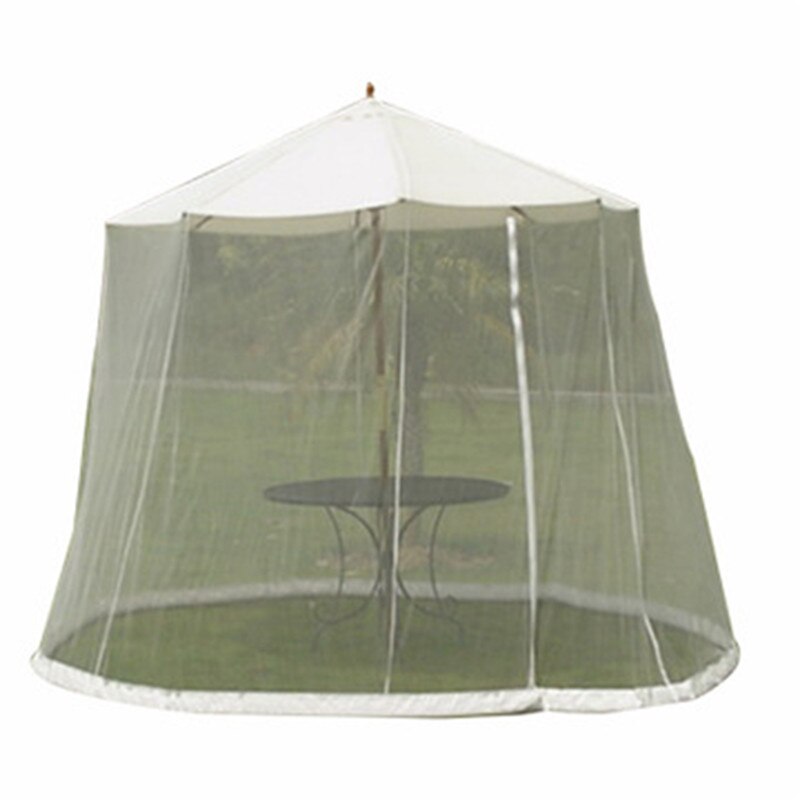 300x230cm Umbrella Cover Mosquito Netting Screen For Patio Table Umbrella Garden Deck Furniture Zippered Mesh Enclosure Cover: White (banana )