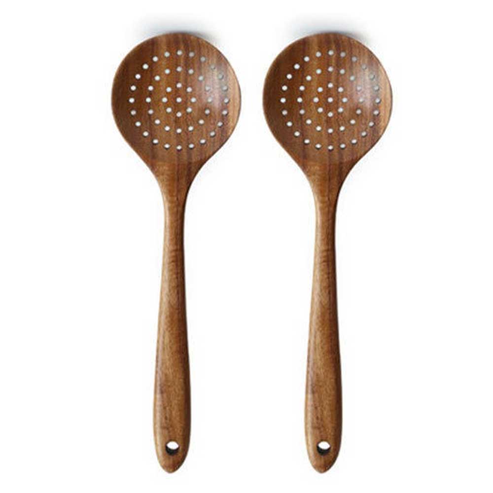 Visual Touch Slotted Skimmer Spatula Silicone Slotted Spoon Skimmer Kitchen Spoon Strainer Ladle Long Handle Soup Serving Spoon