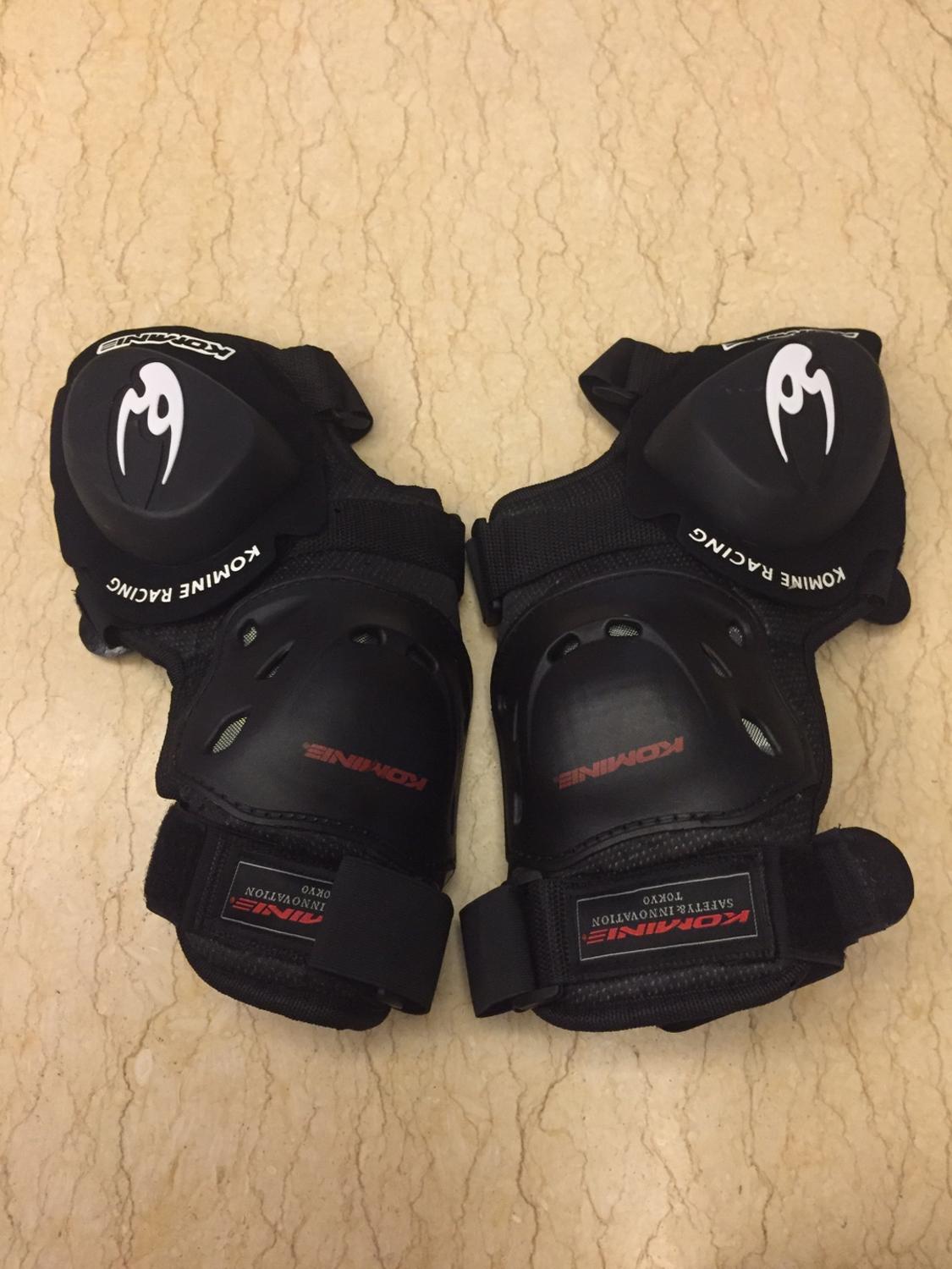 Motorcycle motocross bicycle Knee pad elbow pad Knee Guard Motorbike Off Road armor for adults resistant: F