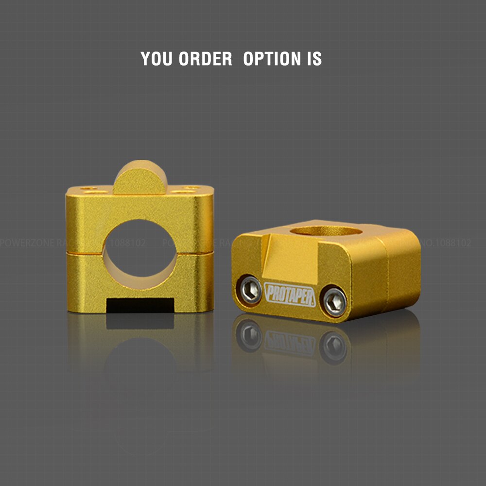 Aluminum Alloy Clamps for Motorcycle 22mm 7/8" Handlebar Riser Mount Irbis Bars kayo Motocross Enduro MX TTR T 250 Parts: Gold