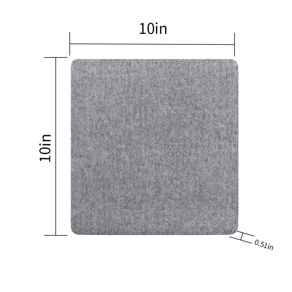 Alfombra de prensado de lana, tabla de planchar de alta temperatura, tabla de planchar de fieltro, suministros para el hogar, 4 tamaños: 10x10 inch