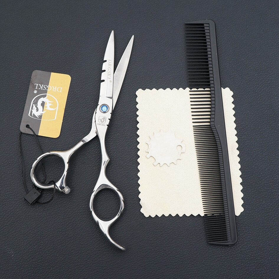 DEGSKL hair cut schaar 5.5 inch professionele kapper kappers schaar salon haar dunner schaar: Silver cut