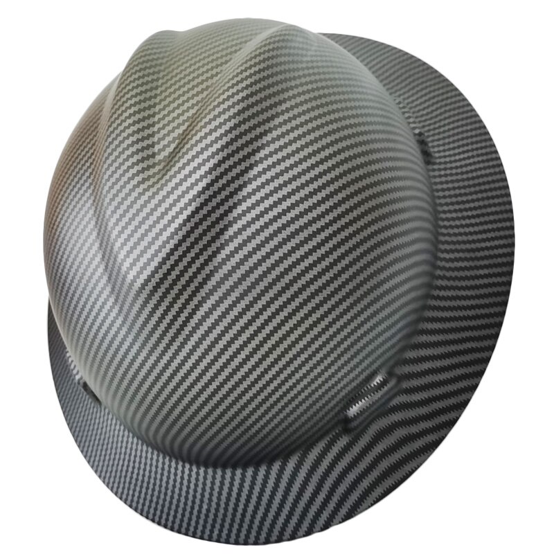 DARLINGWELL Full Brim Hard Hat Construction Safety Helmet Carbon Fiber Pattern Working Railway Metallurgy Mine Cap: matt black