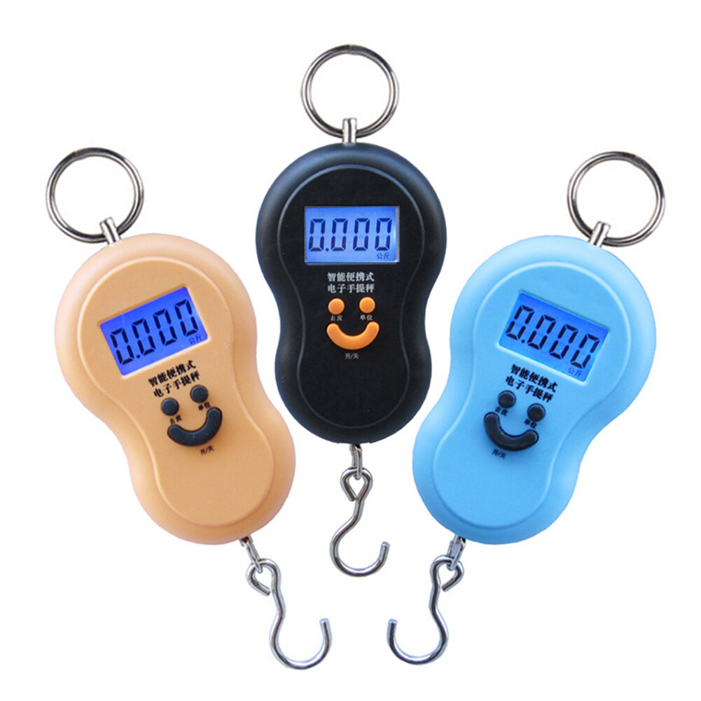 Mini báscula Digital de 50Kg para equipaje de pesca, peso de viaje, gancho colgante electrónico de cocina, báscula colgante de KG/LBS/JIN/OZ