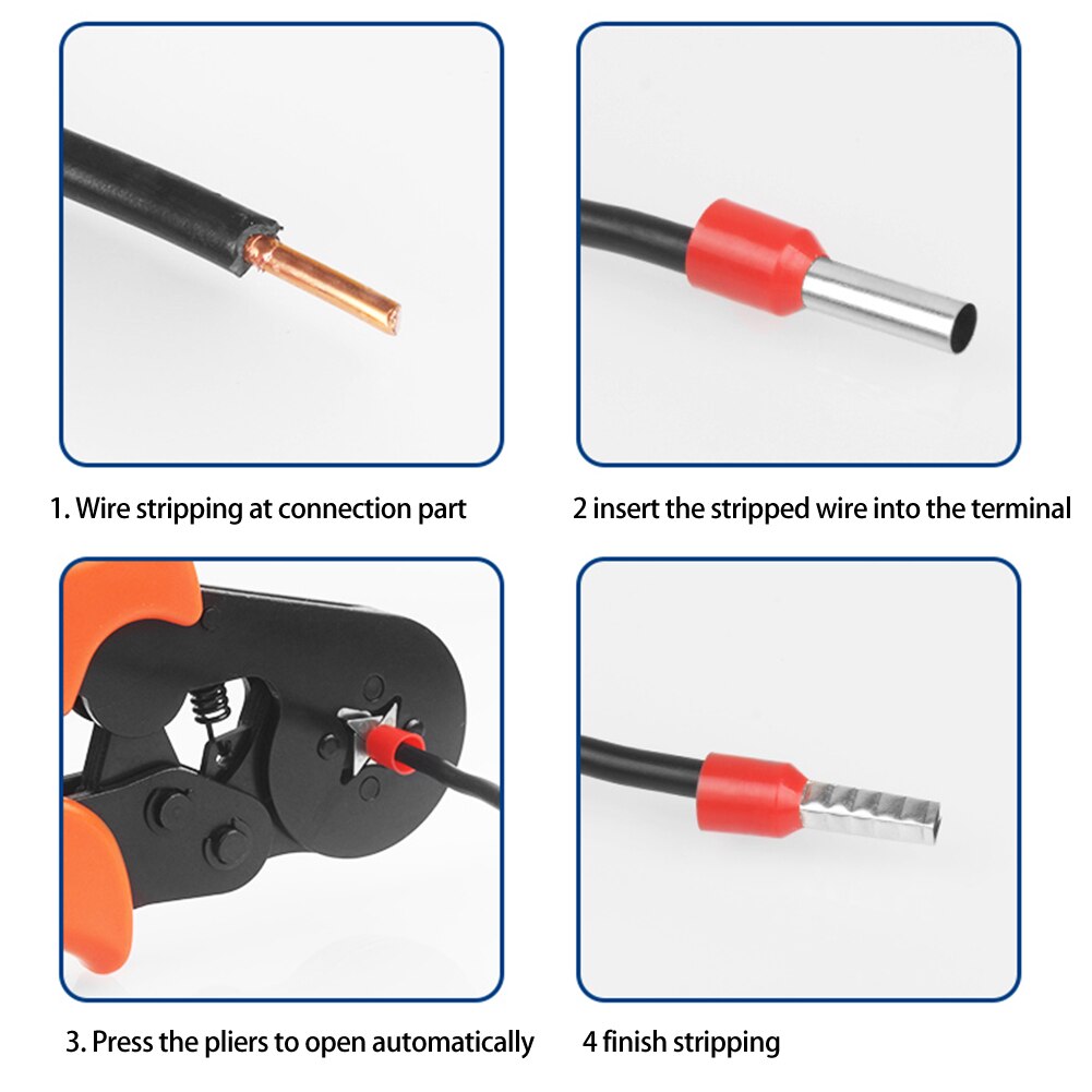 1200pcs Copper Tubular Terminal Wire Connection Crimp Electrical Wiring Connector Crimping Insulated Tube Terminals Set Suit