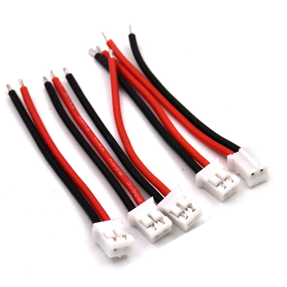 10pcs 50mm 24AWG Upgraded Tiny Whoop JST-PH 2.0 Female/MAle Plug Silicone Cable for UR65 US65 UK65 Beta65