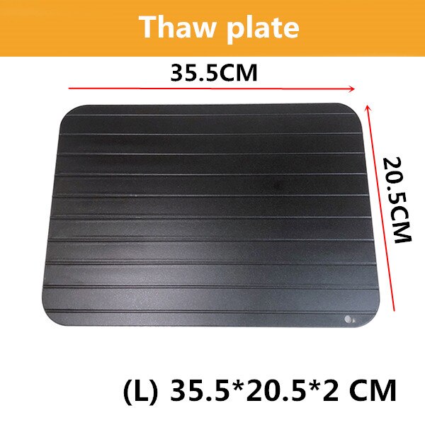 Fast Defrosting Tray Thaw Frozen Food Meat Fruit Quick Defrosting Plate Board Defrost Kitchen Tool: L 35.5X20.5X2CM