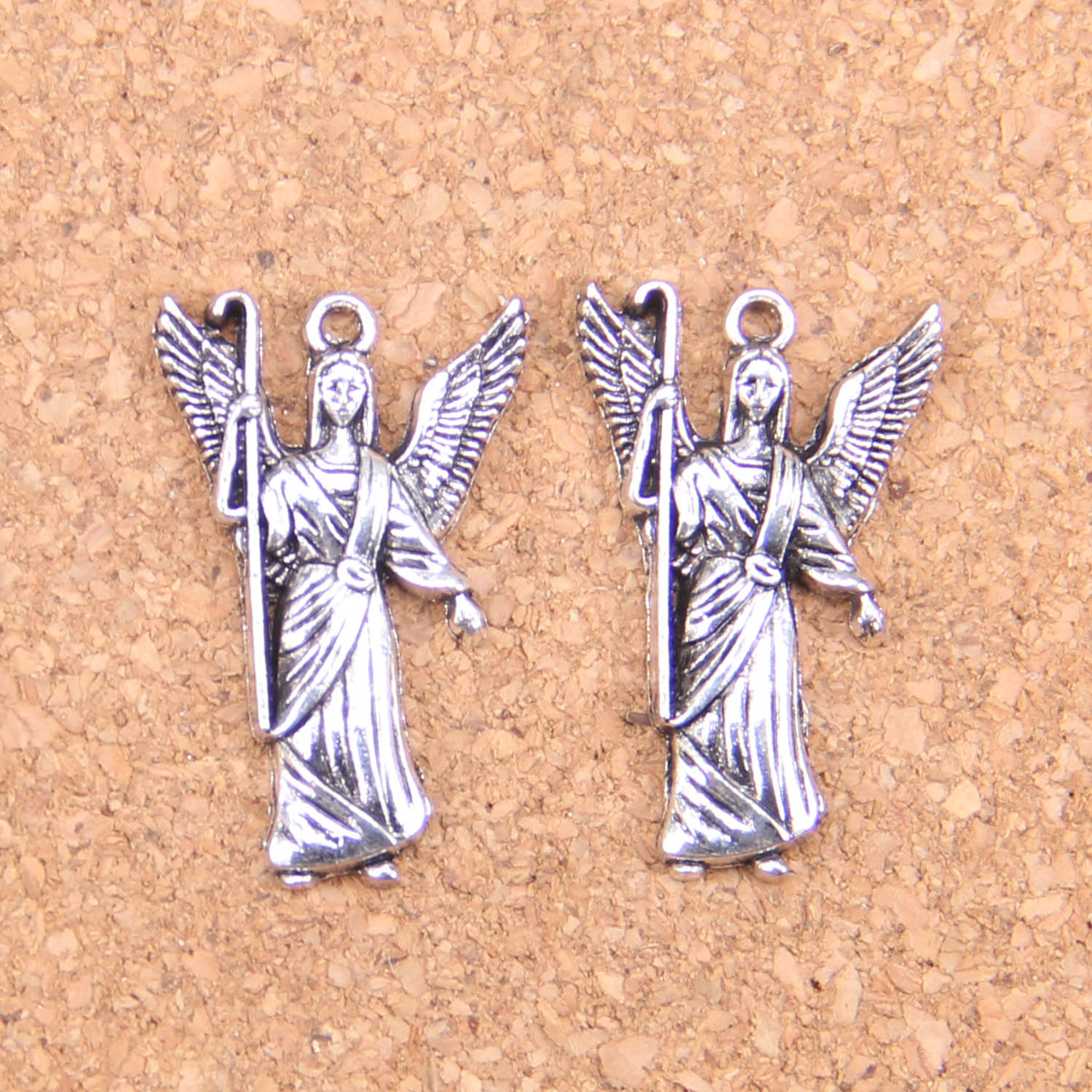 58pcs Charms angel defender 17x26mm Antieke Hangers, Vintage Tibetaans Zilveren Sieraden, DIY voor armband ketting