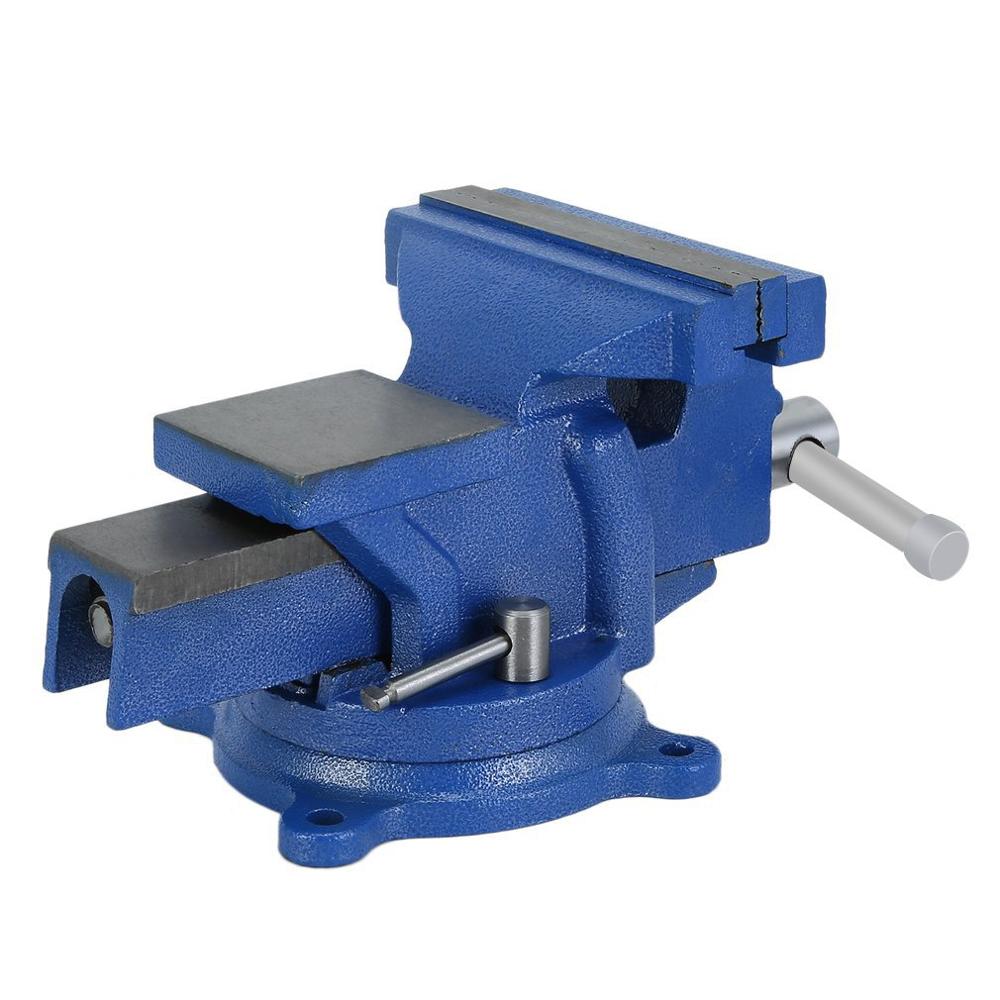 5 Inch 125mm Work Bench Vice Operation Platform Vise Workshop Clamp Engineer Jaw Table Swivel Base Heavy Duty Tools Metal Vise