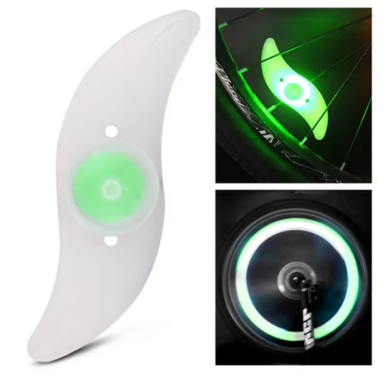 Luz para radios de rueda de bicicleta, luces para neumáticos, 3 modos, LED, resistente al agua, advertencia de seguridad para bicicleta, fácil de instalar, accesorios para bicicleta con batería: Borgoña
