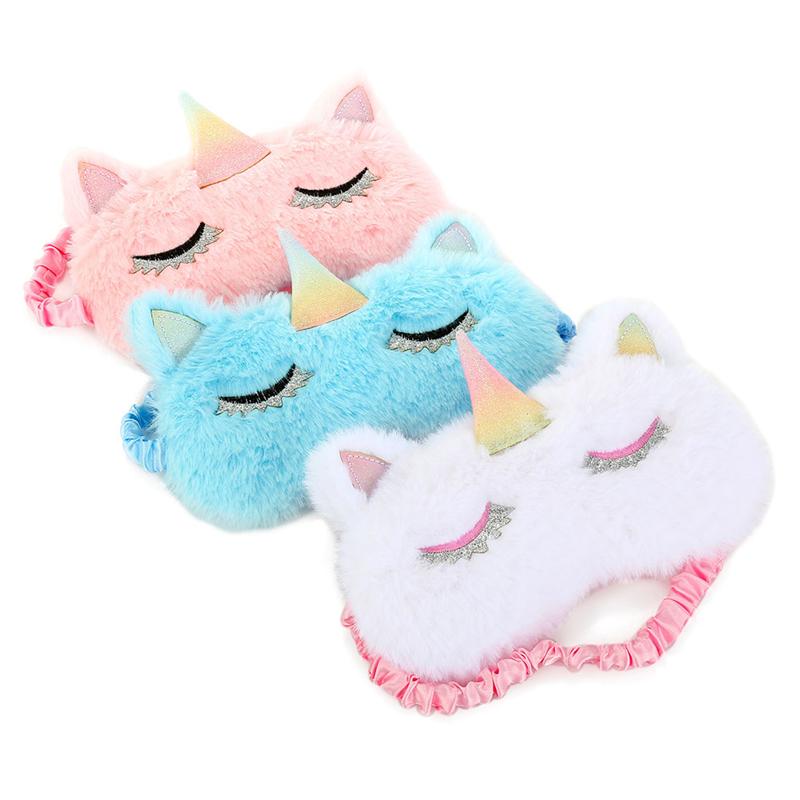 Masque pour les yeux en forme de licorne, bandeau de nuit, léger et confortable pour dormir, bandeau de nuit Super doux pour dormir en déplacement, siestes de travail
