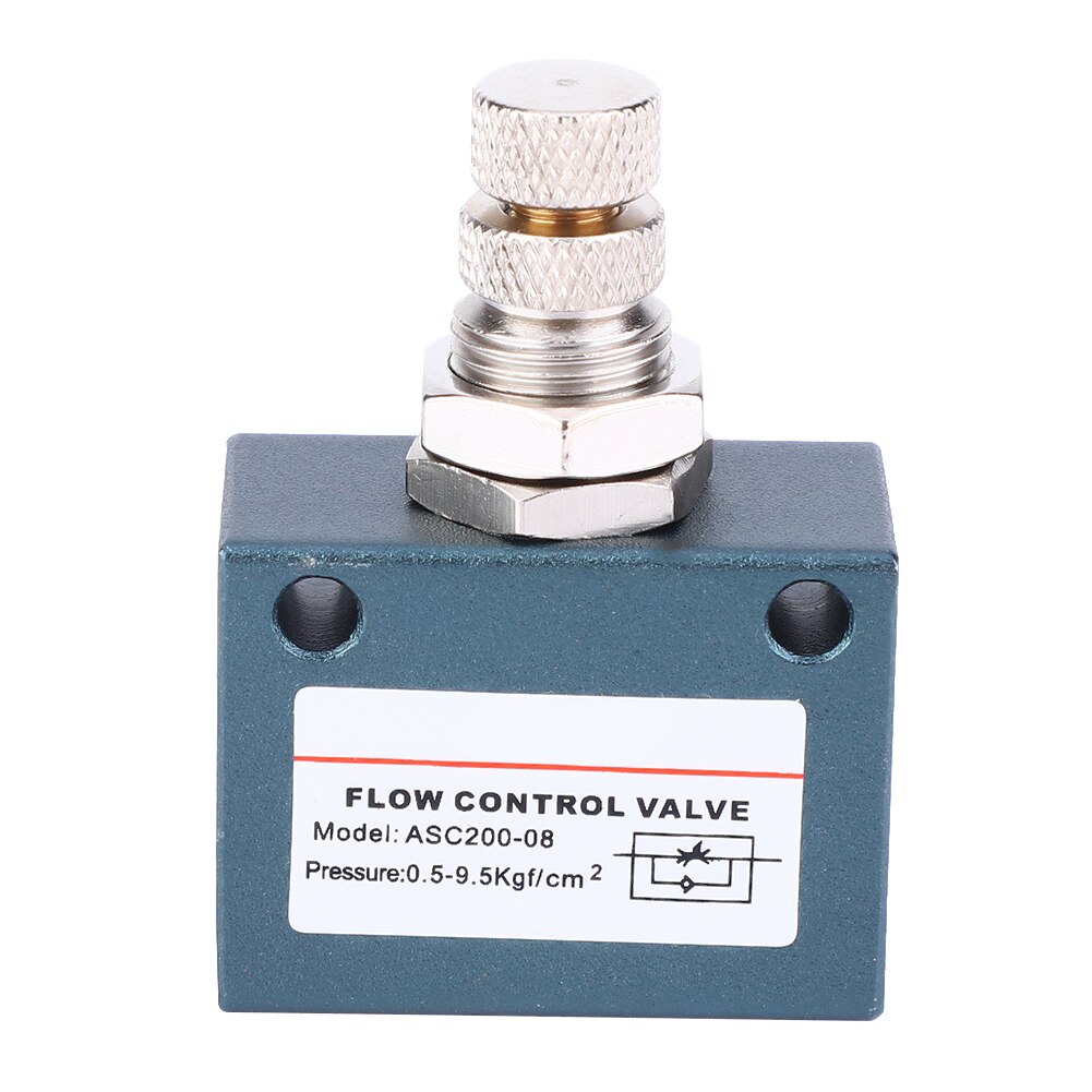 Flow Control Valve ASC200-08 G1/4 Pneumatic Air Flow Speed Control Valve Aluminum Alloy Throttle Valve Electric Magnetic Valve