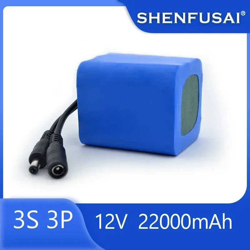 12v 8000 mah 18650 lítiová batéria 12.6v 8ah vhodná pre elektrické zariadenia, hračky, led svetlá, lítium-iónové batérie 3 s 3p: Sivá