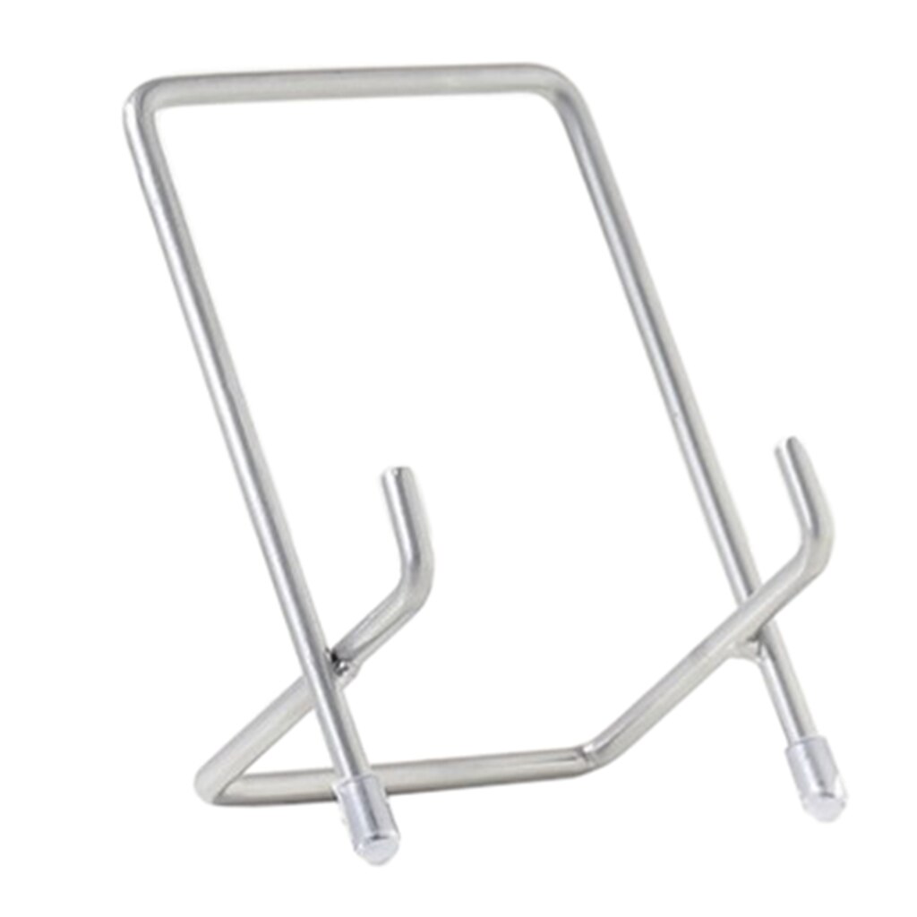 1pcs Desktop Square Iron Essel Plate Display Stand Picture Frame Holder Home RToom School Shop Office Use: Gray
