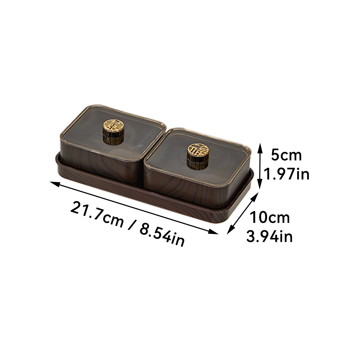 WORTHBUY 2/4/6 Gitter Lebensmittel Aufbewahrung sbox feuchtigkeit beständige Nuss, Trocken früchte, Süßigkeiten Box Obst Vorrats behälter für Weihnachten Neujahr: Licht Grau