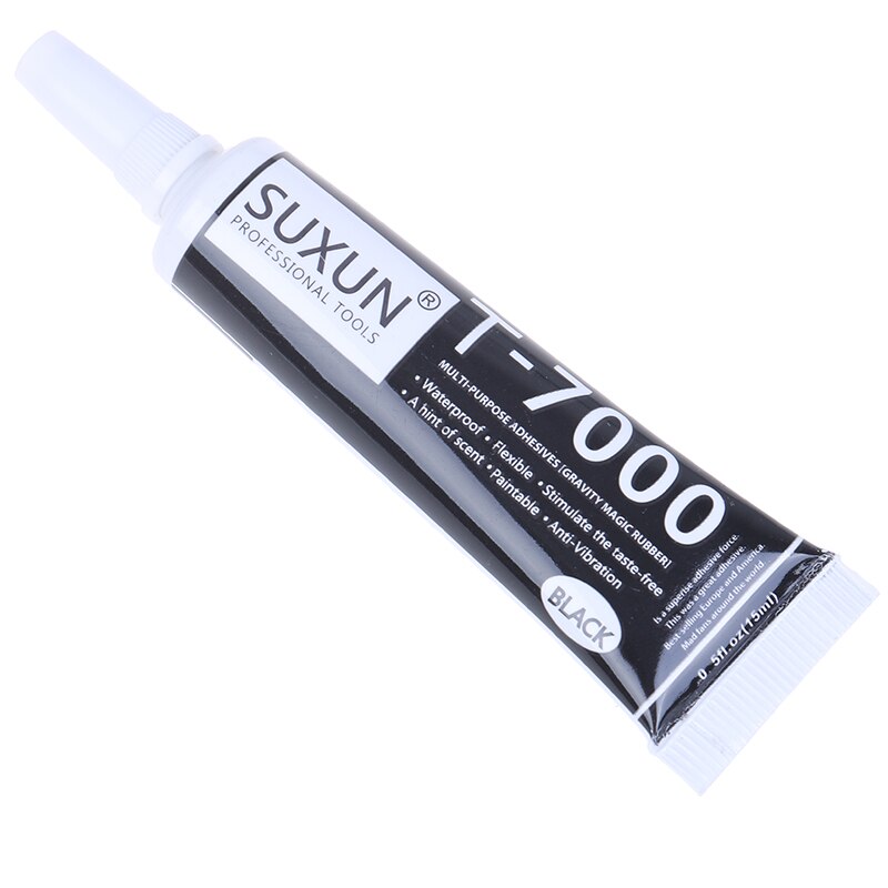 15ml T7000 Super Black Epoxy Resin T-7000 Black Body Rubber Super Sealant Mobile Phone Touch Screen Repa