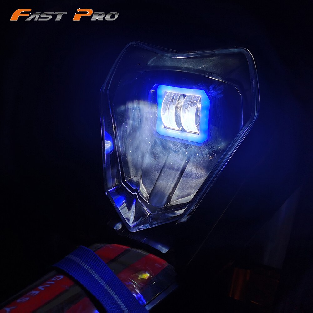 Faro LED para motocicleta faro linterna para cabeza para KTM EXC EXCF SX SXF XC XCF XCW XCFW TPI 125, 150, 250, 300, 350, 450, 530 MX ADV-