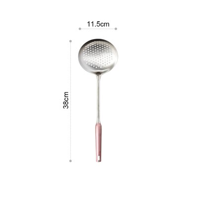 7Pcs Roze Goud Keuken Huishouden 304 Roestvrij Staal Keukengerei Set Koken Lepel Schop Keukengerei: silvercolander spoon