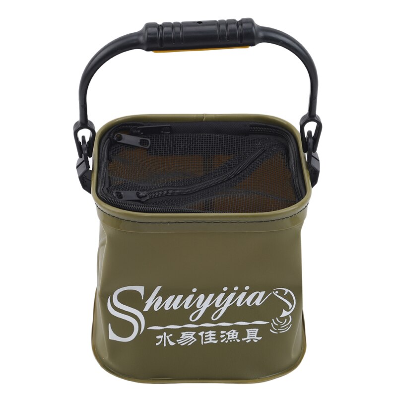Jakość przenośne składane wiadro pojazdu wiadro wędkarskie płótno składane żywe wiadro na ryby zbiornik sprzęt wędkarski pudełko rybackie sprzęt