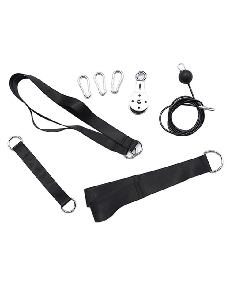 Pulley System Triceps Training Equipment Set Sturdy Multi-function Fitness Exerciser Workout Cable Machine Attachments for Gym