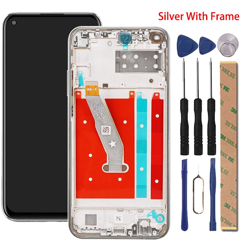 Originele Vervanging Voor Huawei P40 Lite E Lcd Display Digitizer Glass Panel Voor Huawei Y7P Lcd Display Accessoire Onderdelen: LCD Silver Frame