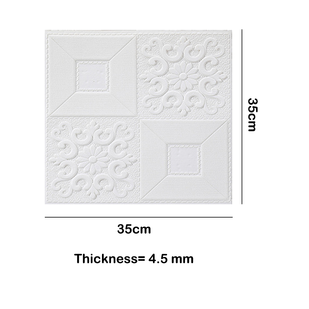 10pcs 3D Wall Stickers Self Adhesive Foam Wallpaper Home Decor Living Room Bedroom House Decoration Bathroom Soft Wall Panels: 006