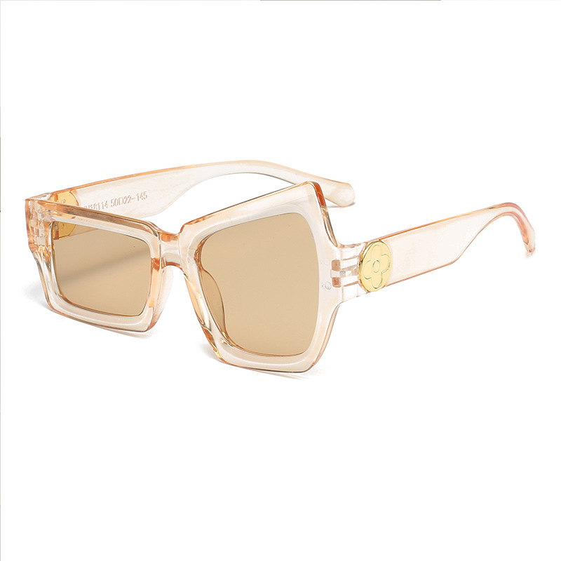 Occhiali divertenti con sopracciglia rialzate su un lato occhiali da suola anca salto moda personalità irregolare occhiali da suola UV400 per uomo donna: Colore rosa