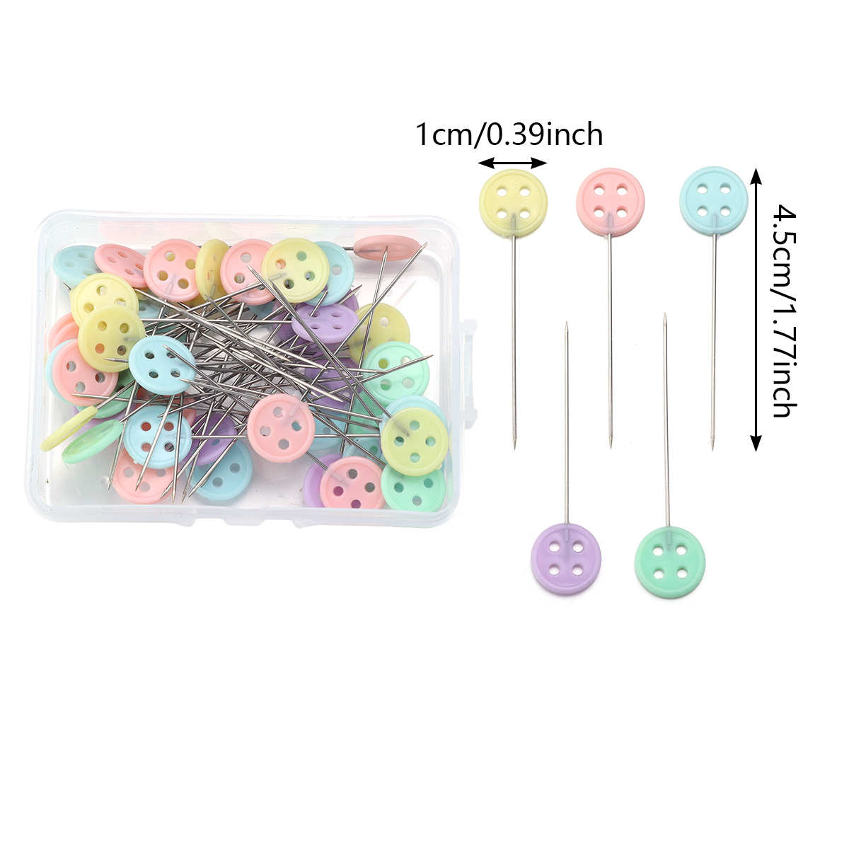 50 teile/schachtel Edelstahl Schneiderei Stifte Stickerei Patchwork Stifte NäHenne Nadel Werkzeuge Für DIY Geschmack Kleidung Zubehör