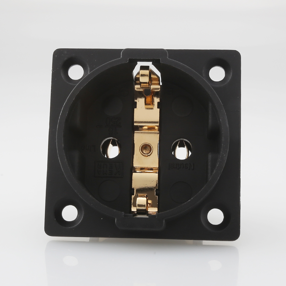 Audiocrast AE03G Gold Rhodium Plated Schuko Plug Socket HIFI