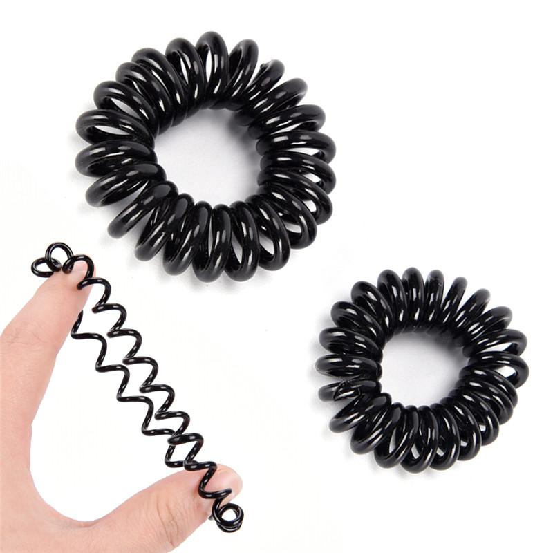 10 stk/parti gummibånd hovedbeklædning reb spiralform elastiske hårbånd piger hårtilbehør hårbånd tyggegummi telefontråd