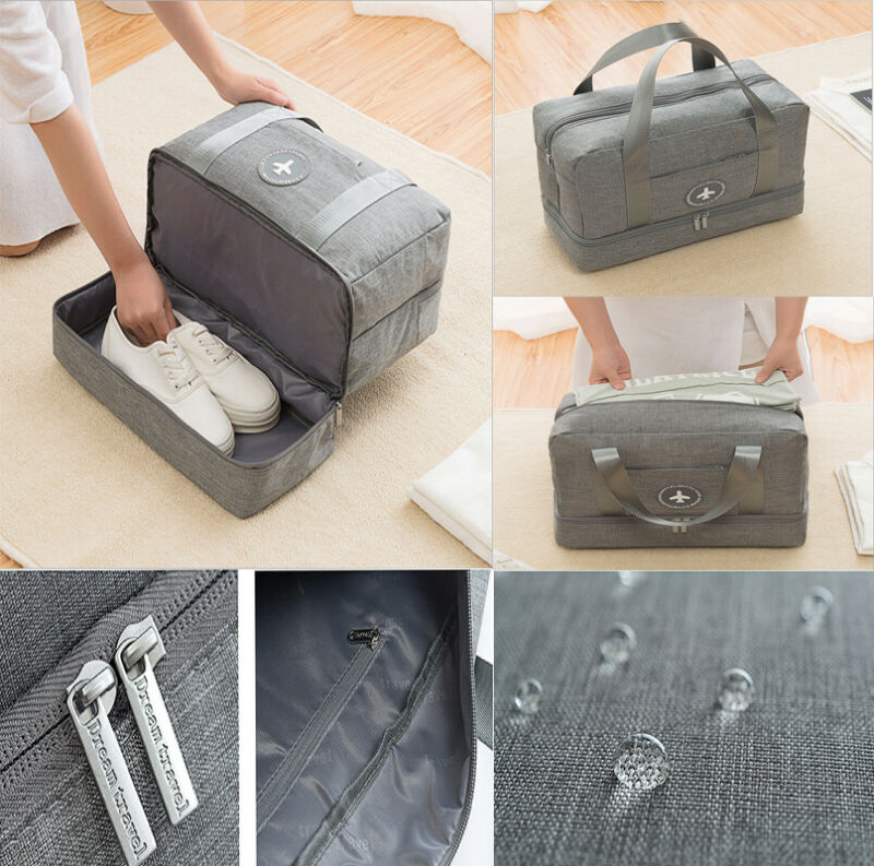 Saco Com Compartimento Para Sapatos de Viagem À Prova D' Água Saco Seco E Molhado Separação de Grande Capacidade