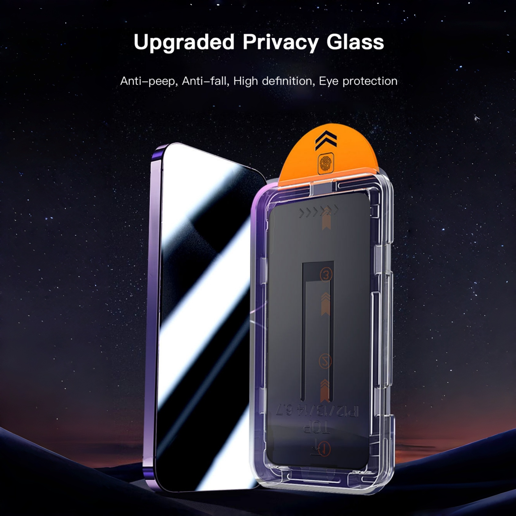 4er-einstellen Oleophobe Displayschutzfolie mit Sichtschutz für iPhone 17 Profi Max 16e 13 15 17 Luft 12 11 Mini X XS Staubfreie Installation