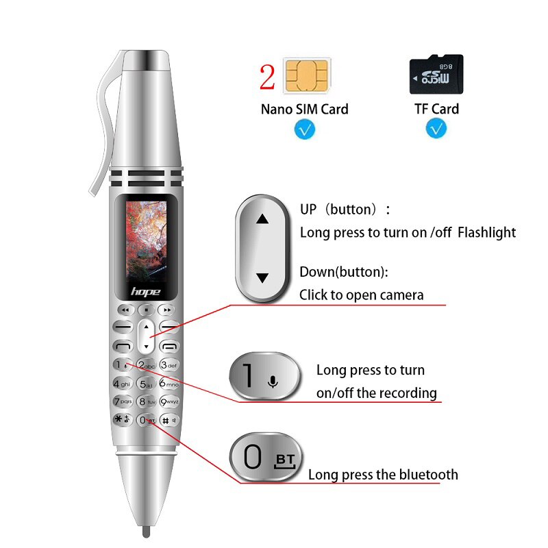 Cross-border AK007 Multifunctional Remote Noise Reduction Backclip Recording Pen Plug Card Acoustic Control External Player Prof