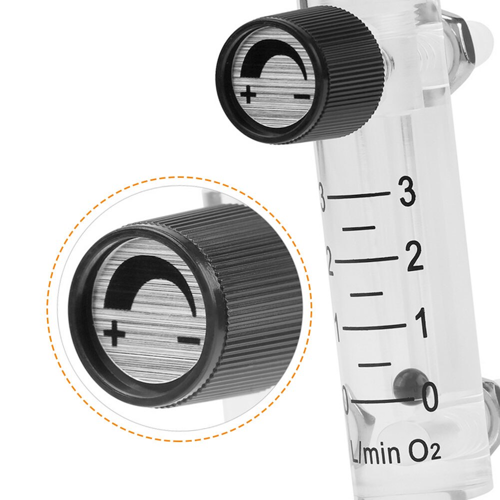 Gas Flowmeter Air Flow Meter LZQ-2 0-3LPM Flow Meter Gas Flowmeter Air Flow Meter Rotameter with Control Valve for Oxygen Gas