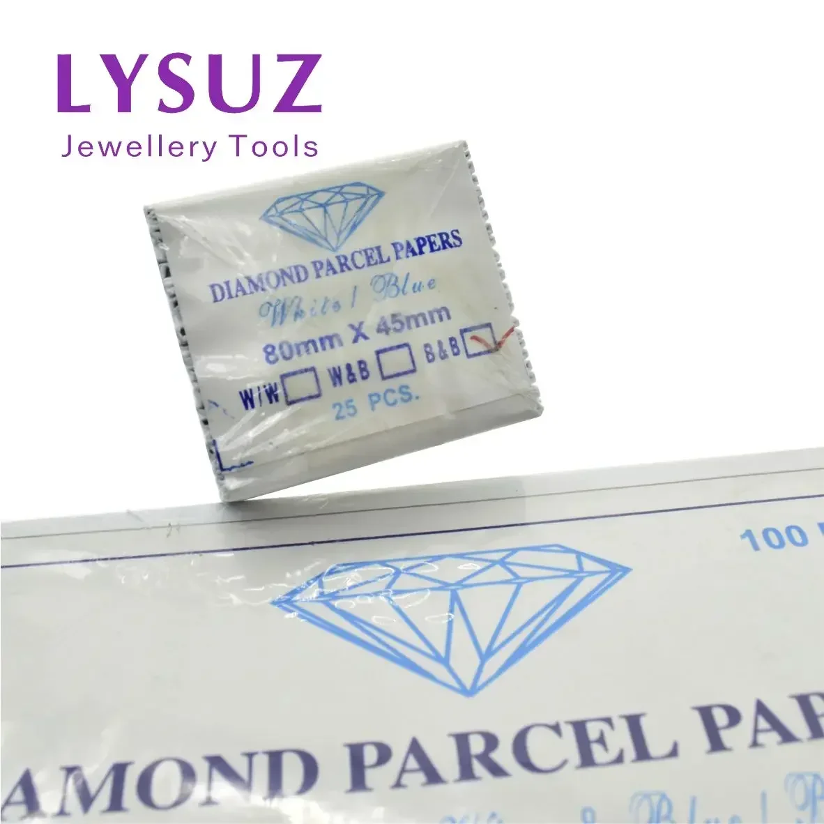 Diamond Parcel Paper Gemstone White And Blue Jewelry Packing Gem Stone Storing Pack Gemologist