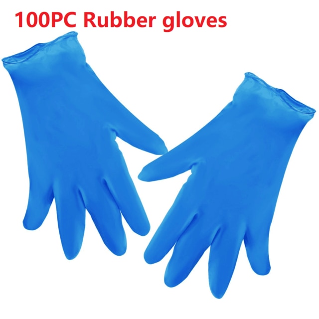 Nitrile Disposable Gloves Waterproof PVC Gloves For Household Kitchen Laboratory Cleaning Support: C 100PC / M