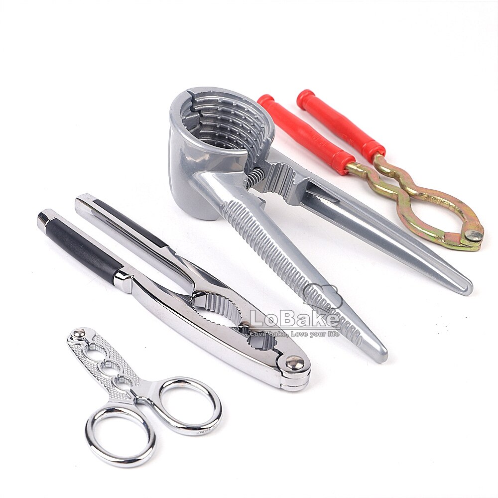 4 designs metal alloy walnut opener melon seeds nutcracker walnuts fruits pecans pine nut cracker for kitchen tools